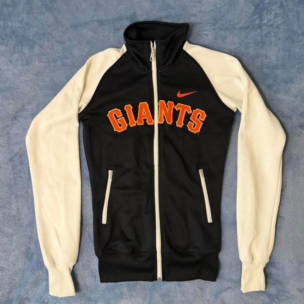 Nike‎ black & orange San Francisco Giants zip up jacket women Size XS